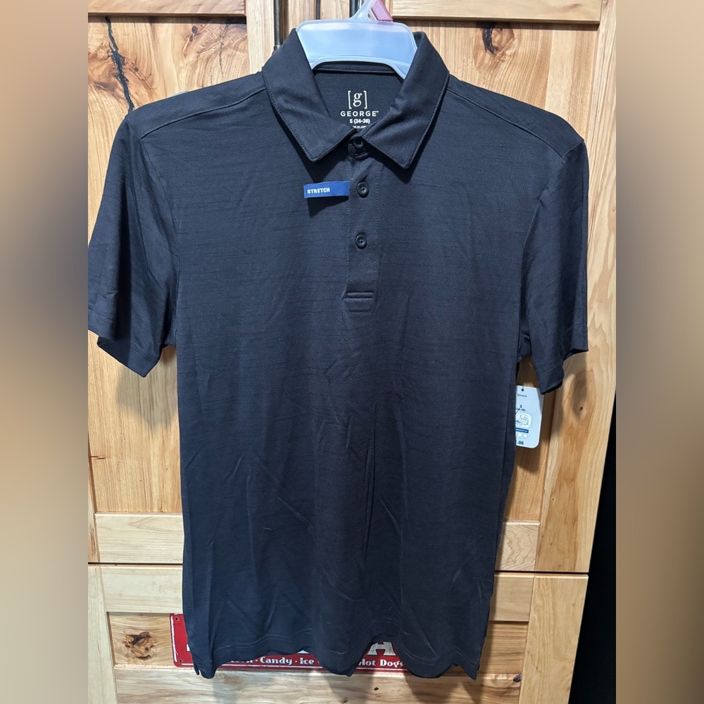 George Black Polo Shirt with Breathable Fabric